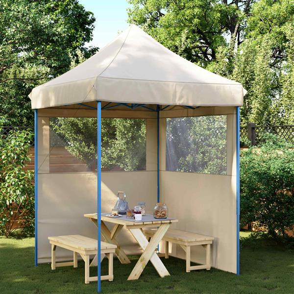 Grote foto vidaxl partytent beige 200 x 200 x 306 cm oxford stof tuin en terras overige tuin en terras