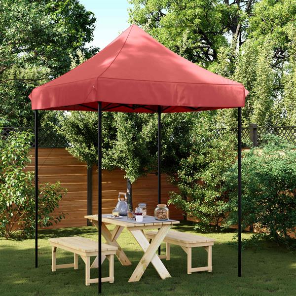 Grote foto vidaxl partytent bordeauxrood 200 x 200 x 306 cm oxford stof tuin en terras overige tuin en terras