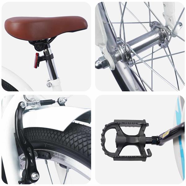 Grote foto vidaxl kinderfiets 18 inch voor 5 7 jaar wit fietsen en brommers herenfietsen