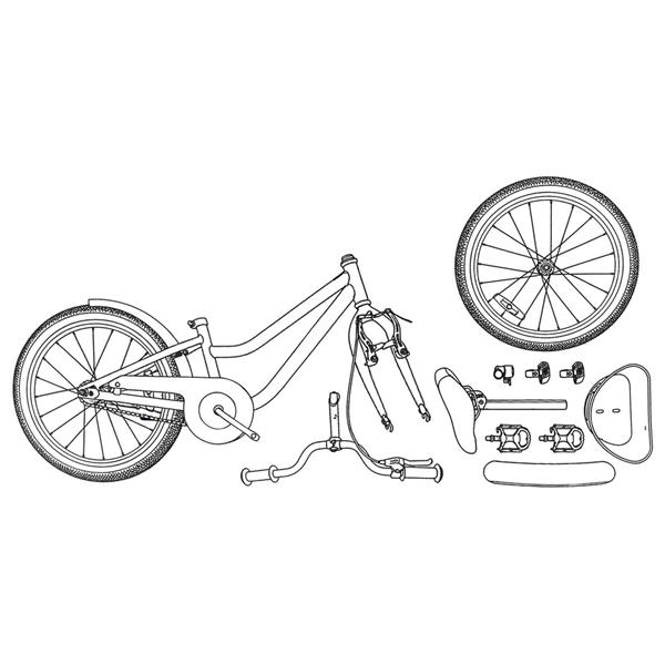 Grote foto vidaxl kinderfiets 18 inch voor 5 7 jaar wit fietsen en brommers herenfietsen