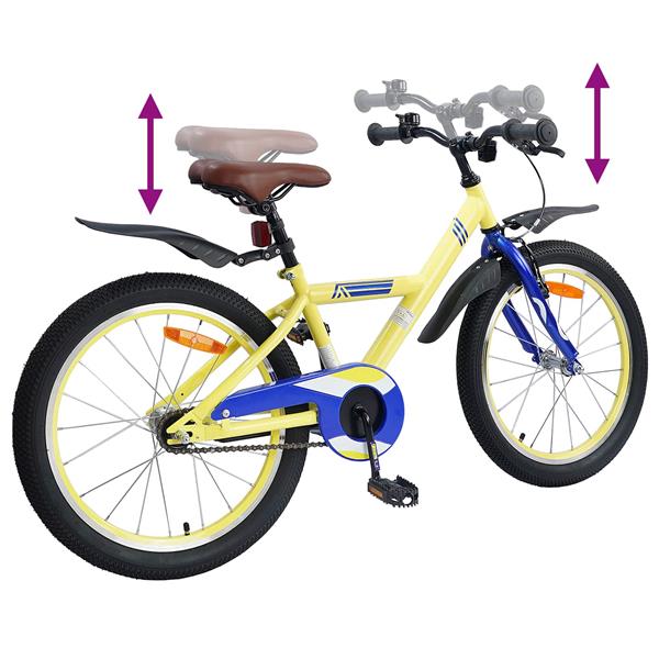 Grote foto vidaxl kinderfiets 18 inch voor 5 7 jaar geel fietsen en brommers herenfietsen