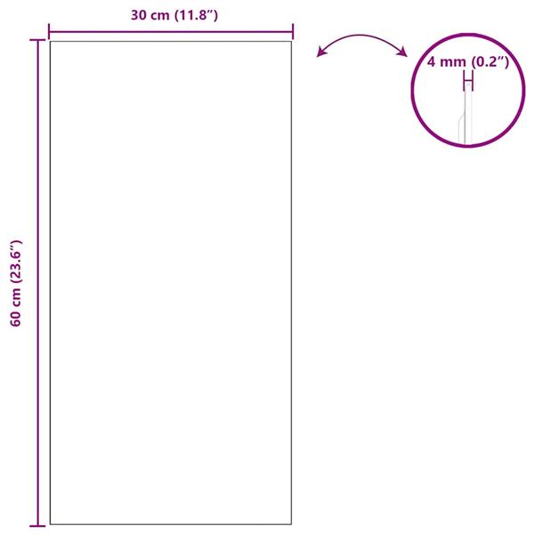 Grote foto vidaxl wandspiegel rechthoekig 30 x 60 cm gehard glas antiek en kunst spiegels