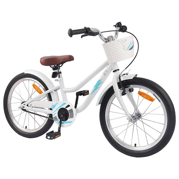 Grote foto vidaxl kinderfiets 18 inch voor 5 7 jaar wit fietsen en brommers herenfietsen
