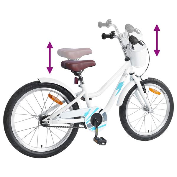 Grote foto vidaxl kinderfiets 18 inch voor 5 7 jaar wit fietsen en brommers herenfietsen