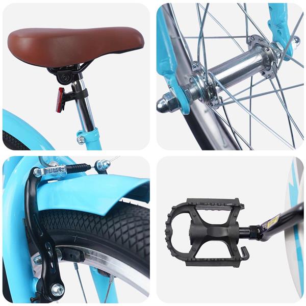 Grote foto vidaxl kinderfiets 18 inch voor 5 7 jaar oud lichtblauw fietsen en brommers herenfietsen