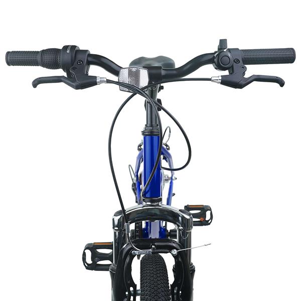 Grote foto vidaxl kinderfiets 24 inch 6 speed voor 8 12 jaar oud donkerblauw fietsen en brommers herenfietsen