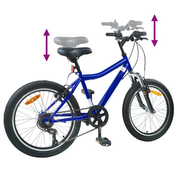 Grote foto vidaxl kinderfiets 24 inch 6 speed voor 8 12 jaar oud donkerblauw fietsen en brommers herenfietsen