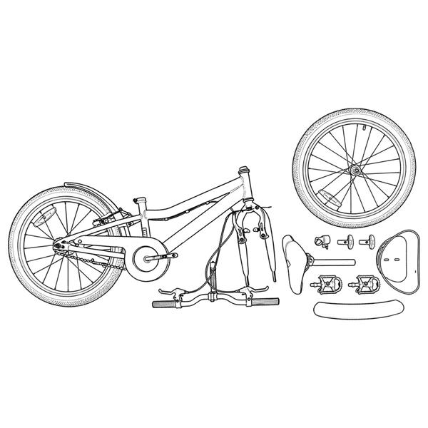 Grote foto vidaxl kinderfiets 18 inch voor 5 7 jaar wit fietsen en brommers herenfietsen
