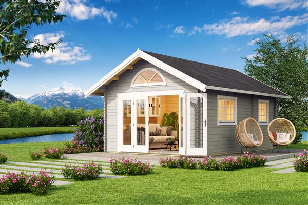 Grote foto blokhut 40mm chalet caroline 2.3 40mm tuin en terras tuinhuisjes en blokhutten