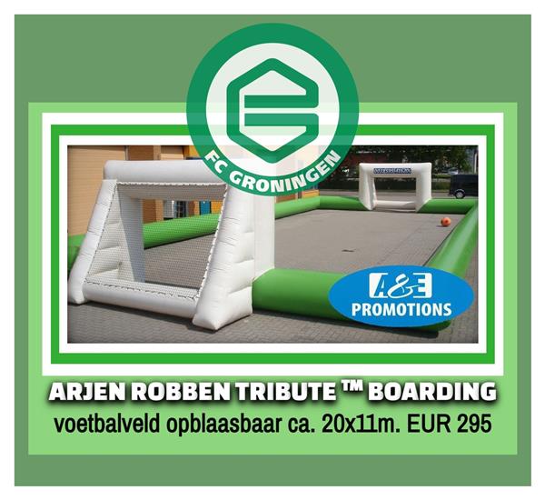 Grote foto voetbal boarding opblaasbaar 20x10 m. verhuur diversen overige