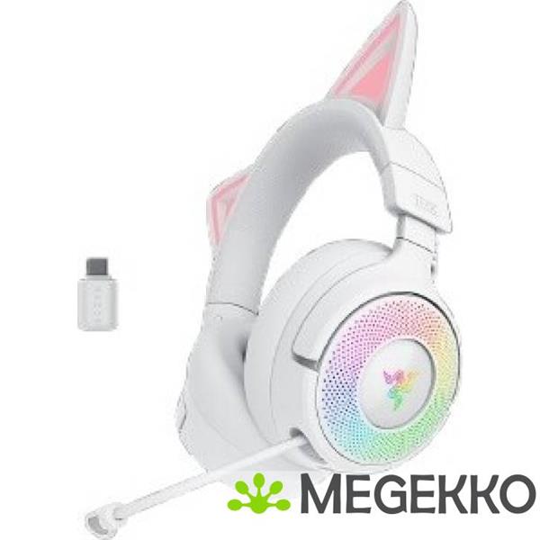 Grote foto razer kraken kitty v3 pro wit gaming headset audio tv en foto koptelefoons