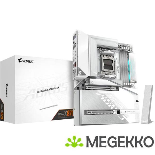 Grote foto gigabyte x870 aorus stealth ice computers en software moederborden
