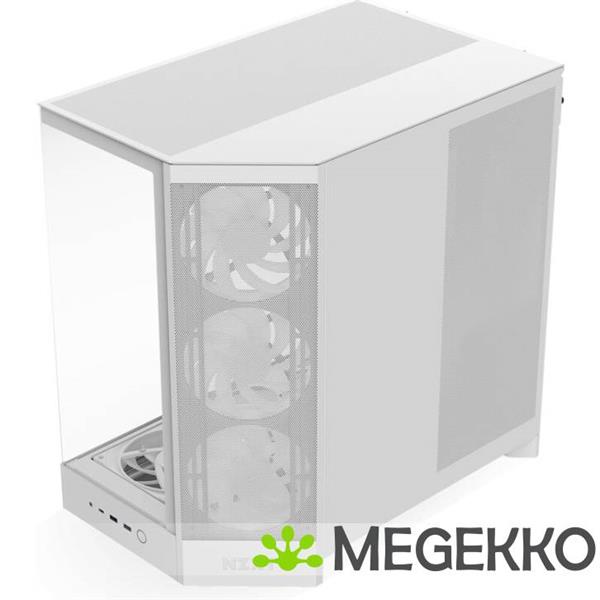 Grote foto nzxt h9 flow rgb white 2025 computers en software behuizingen en kasten