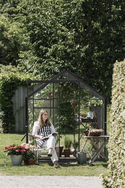 Grote foto tuinkas kate iii zwart vg 3mm tuin en terras tuinhuisjes en blokhutten