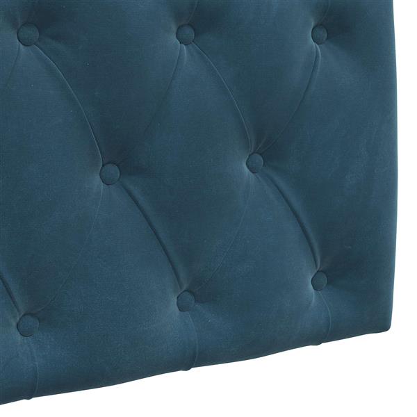 Grote foto vidaxl hangend hoofdeinde wandgemonteerd blauw 110 x 55 x 7 cm fluweel antiek en kunst stoelen en banken