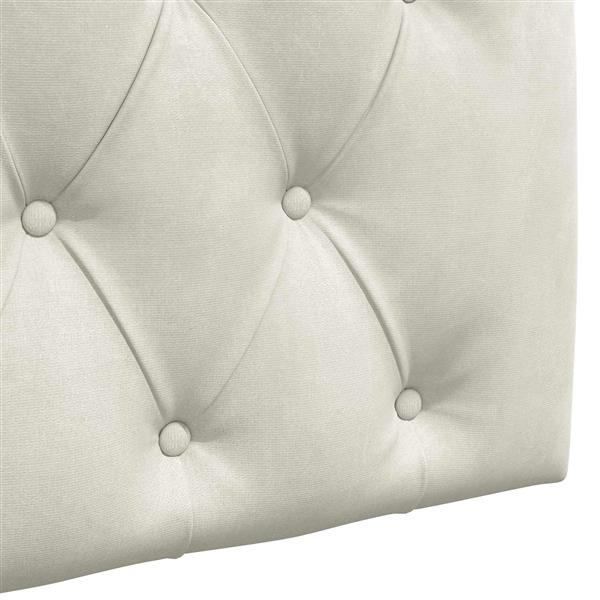 Grote foto vidaxl hangend hoofdeinde wandgemonteerd cr me 100 x 55 x 7 cm fluweel antiek en kunst stoelen en banken