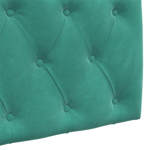 Grote foto vidaxl hangend hoofdeinde turquoise 110 x 55 x 7 cm fluweel antiek en kunst stoelen en banken