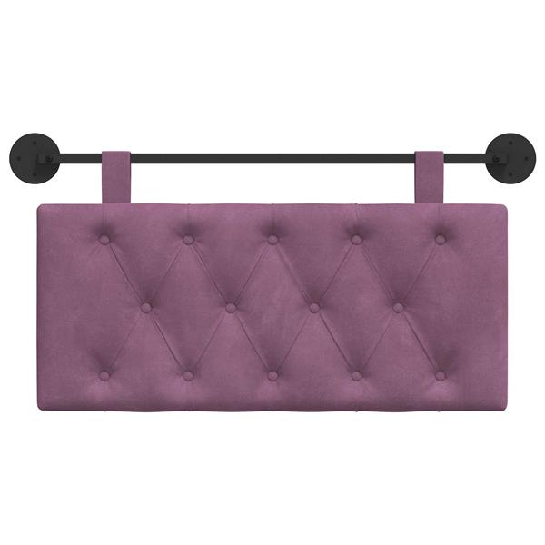 Grote foto vidaxl hangend hoofdeinde wandgemonteerd paars 90 x 55 x 7 cm fluweel antiek en kunst stoelen en banken
