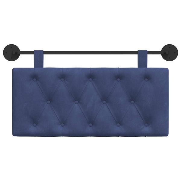 Grote foto vidaxl hangend hoofdeinde politieblauw 90 x 55 x 7 cm fluweel antiek en kunst stoelen en banken