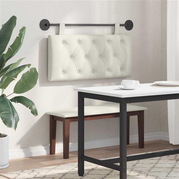 Grote foto vidaxl hangend hoofdeinde wandgemonteerd cr me 90 x 55 x 7 cm fluweel antiek en kunst stoelen en banken