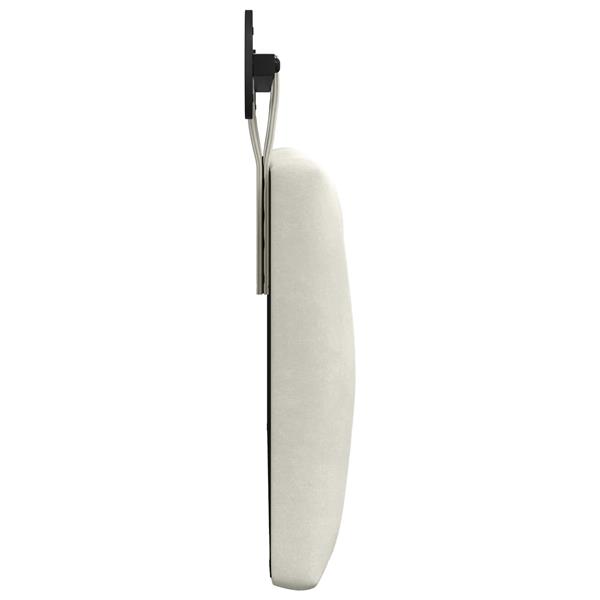 Grote foto vidaxl hangend hoofdeinde wandgemonteerd cr me 110 x 55 x 7 cm fluweel antiek en kunst stoelen en banken