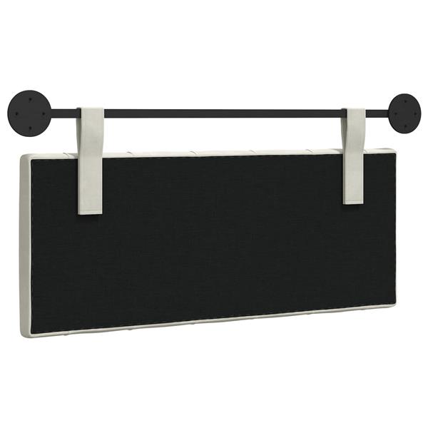 Grote foto vidaxl hangend hoofdeinde wandgemonteerd cr me 110 x 55 x 7 cm fluweel antiek en kunst stoelen en banken