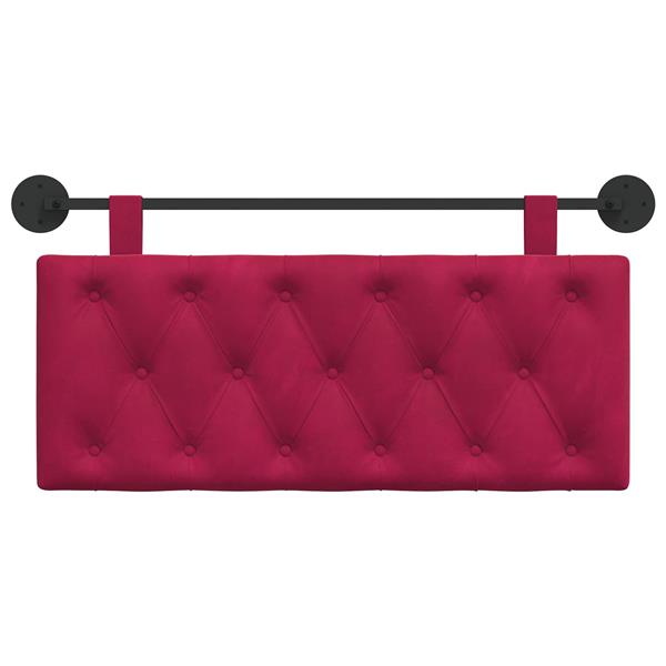 Grote foto vidaxl hangend hoofdeinde wijnrood 110 x 55 x 7 cm fluweel antiek en kunst stoelen en banken