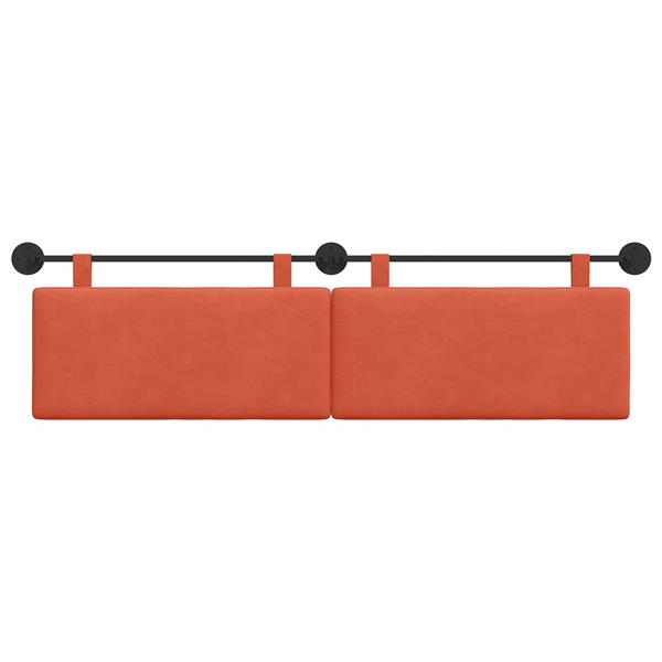 Grote foto vidaxl hangend hoofdeinde rood oranje 190 x 55 x 5 cm katoen stof antiek en kunst stoelen en banken