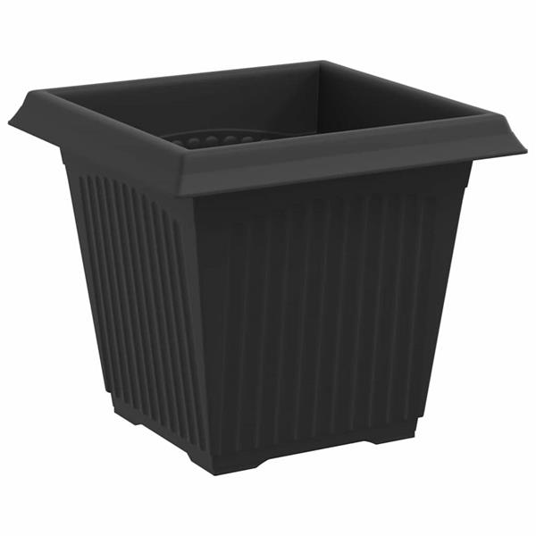 Grote foto vidaxl vierkante bloempot 24 pcs zwart 16 x 16 x 14 cm kunststof tuin en terras overige tuin en terras