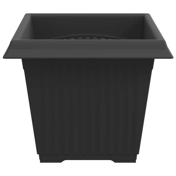 Grote foto vidaxl vierkante bloempot 6 pcs zwart 33 x 33 x 26 cm kunststof tuin en terras overige tuin en terras