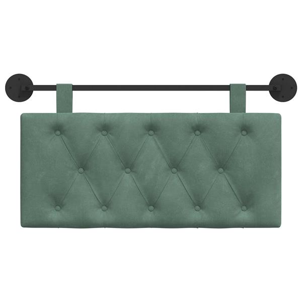 Grote foto vidaxl hangend hoofdeinde zeegroen 100 x 55 x 7 cm fluweel antiek en kunst stoelen en banken