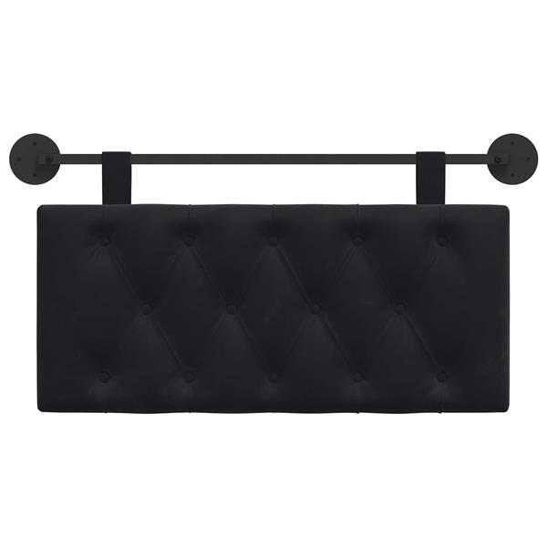 Grote foto vidaxl hangend hoofdeinde wandgemonteerd zwart 100 x 55 x 7 cm fluweel antiek en kunst stoelen en banken