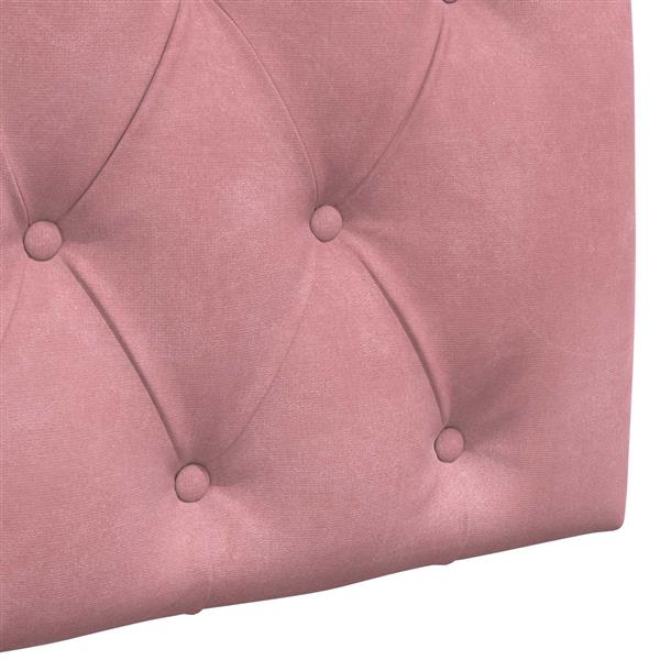 Grote foto vidaxl hangend hoofdeinde wandgemonteerd roze 100 x 55 x 7 cm fluweel antiek en kunst stoelen en banken