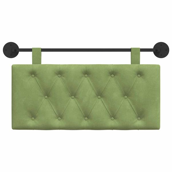 Grote foto vidaxl hangend hoofdeinde lichtgroen 100 x 55 x 7 cm fluweel antiek en kunst stoelen en banken