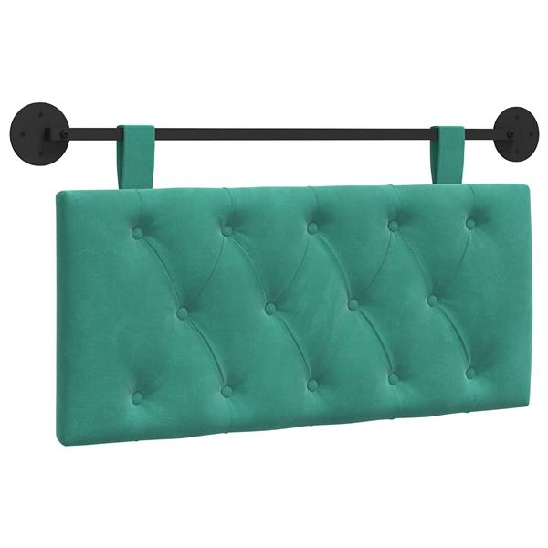 Grote foto vidaxl hangend hoofdeinde turquoise 90 x 55 x 7 cm fluweel antiek en kunst stoelen en banken