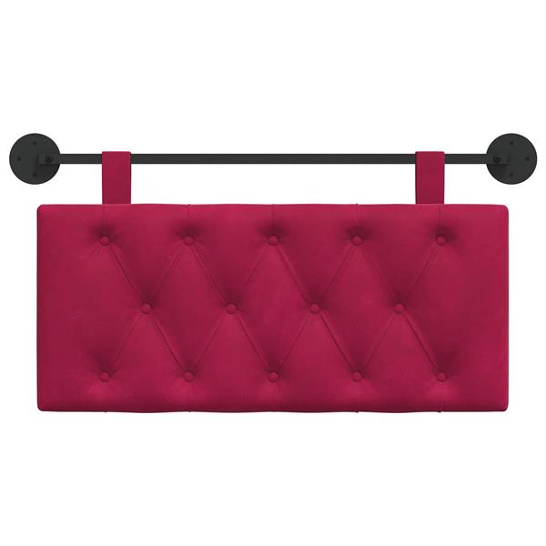 Grote foto vidaxl hangend hoofdeinde wijnrood 90 x 55 x 7 cm fluweel antiek en kunst stoelen en banken