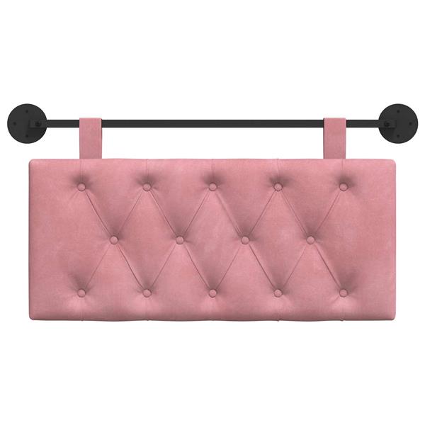 Grote foto vidaxl hangend hoofdeinde wandgemonteerd roze 90 x 55 x 7 cm fluweel antiek en kunst stoelen en banken