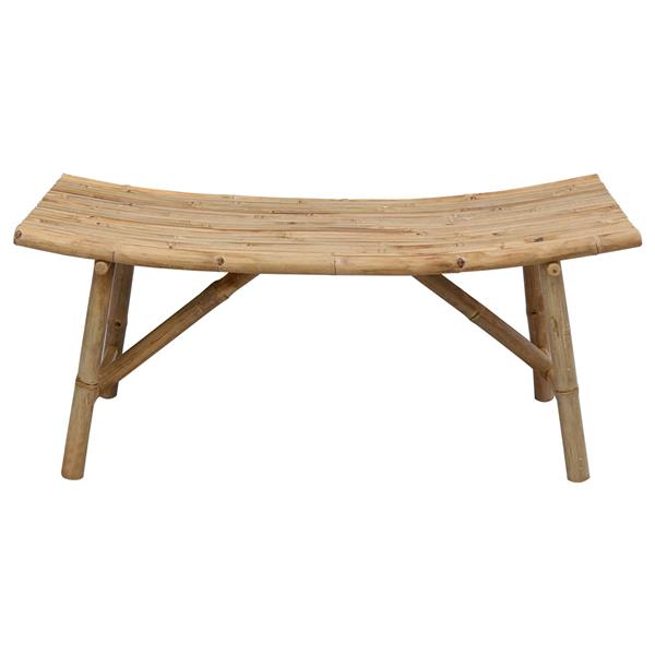 Grote foto vidaxl tuinbank naturel 110 x 45 x 50 cm bamboe tuin en terras tuinmeubelen