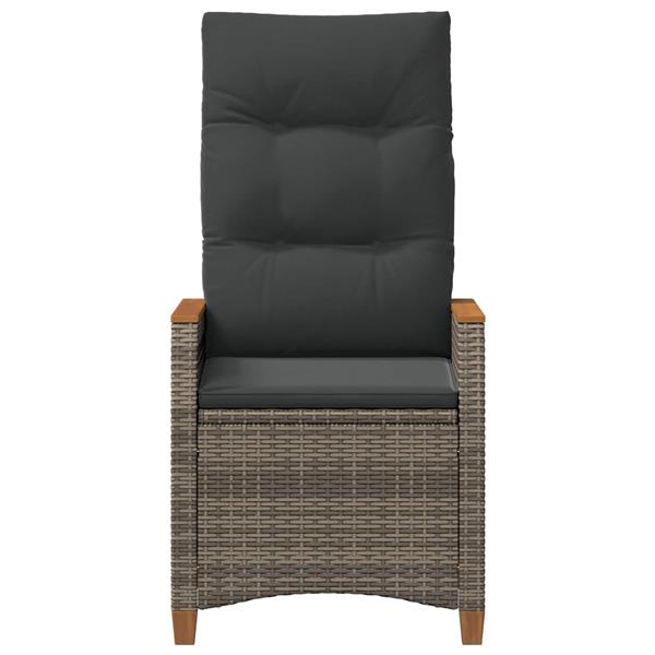 Grote foto vidaxl verstelbare tuinstoel grijs en donkergrijs 64 x 57 5 x 112 cm tuin en terras tuinmeubelen