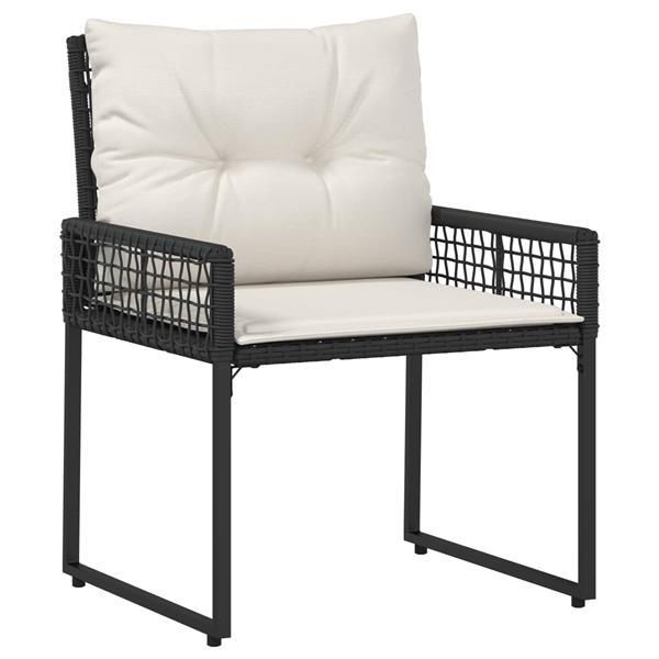 Grote foto vidaxl buitenmeubelset met kussen 3 pcs zwart en wit tuin en terras tuinmeubelen