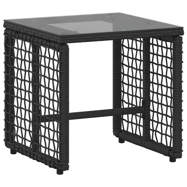 Grote foto vidaxl buitenmeubelset met kussen 5 pcs zwart en turquoise tuin en terras tuinmeubelen