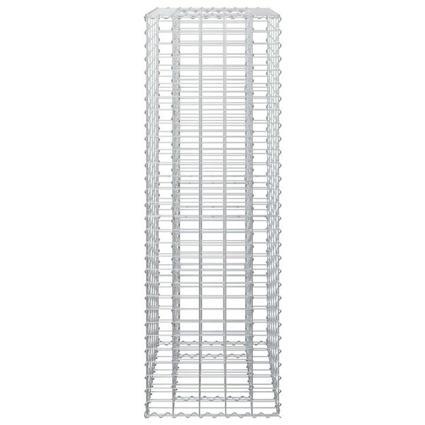 Grote foto vidaxl gabion verhoogd bed zilver 50 x 50 x 150 cm tuin en terras hekken en schuttingen