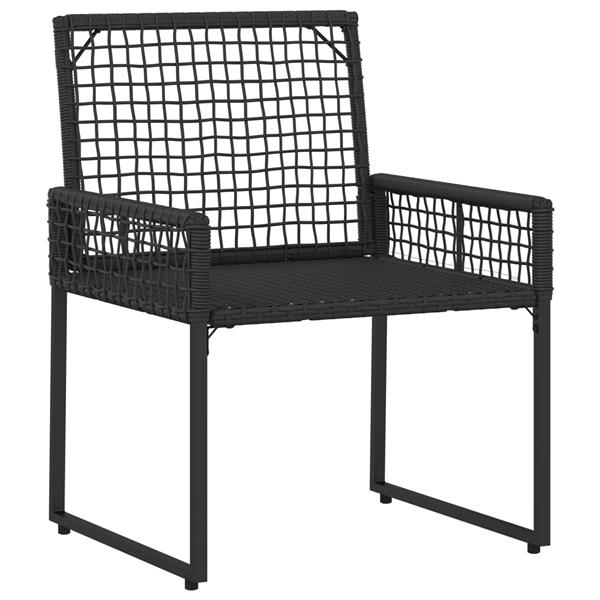 Grote foto vidaxl buitenmeubelset met kussen 3 pcs zwart en turquoise tuin en terras tuinmeubelen