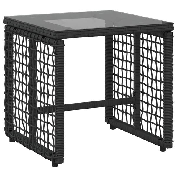 Grote foto vidaxl buitenmeubelset met kussen 3 pcs zwart en turquoise tuin en terras tuinmeubelen