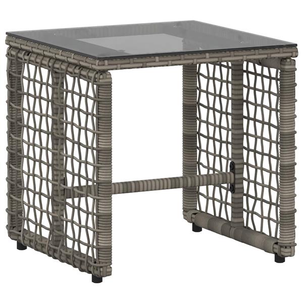 Grote foto vidaxl buitenmeubelset met kussen 3 pcs grijs tuin en terras tuinmeubelen