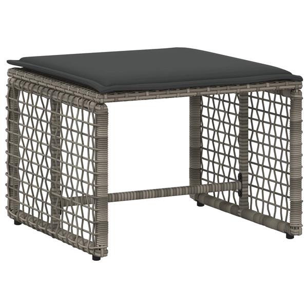 Grote foto vidaxl buitenmeubelset met kussen 5 pcs grijs tuin en terras tuinmeubelen