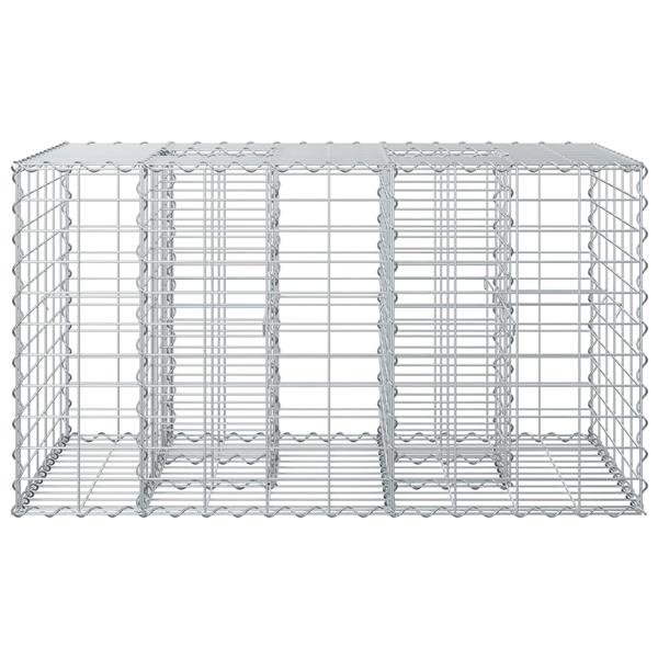 Grote foto vidaxl gabion verhoogd bed zilver 100 x 60 x 55 cm tuin en terras hekken en schuttingen