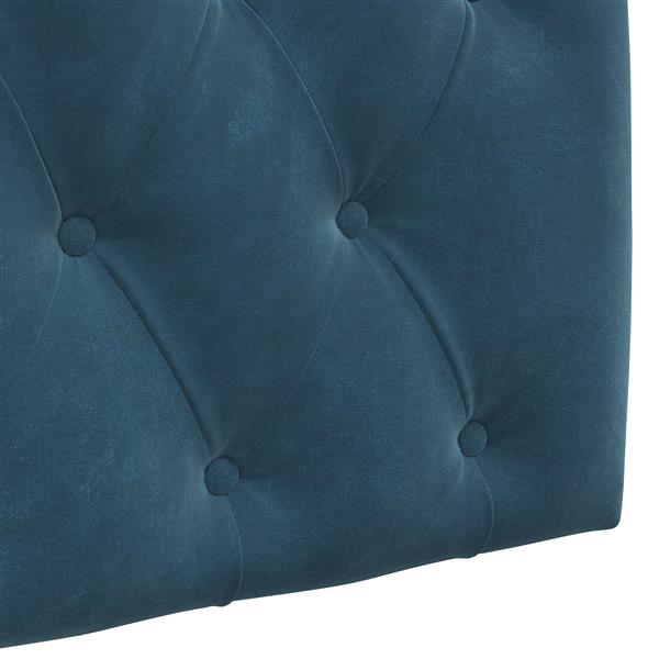 Grote foto vidaxl hangend hoofdeinde wandgemonteerd blauw 130 x 55 x 7 cm fluweel antiek en kunst stoelen en banken