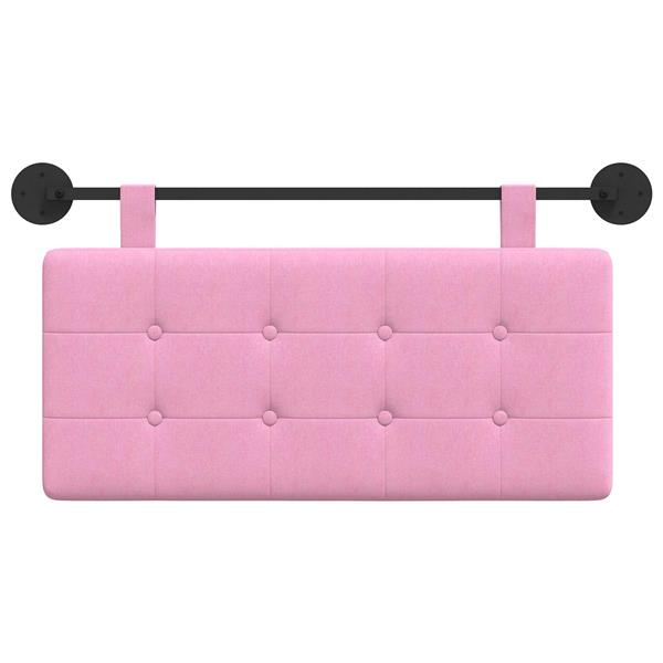 Grote foto vidaxl hangend hoofdeinde wandgemonteerd roze 100 x 55 x 5 cm stof antiek en kunst stoelen en banken