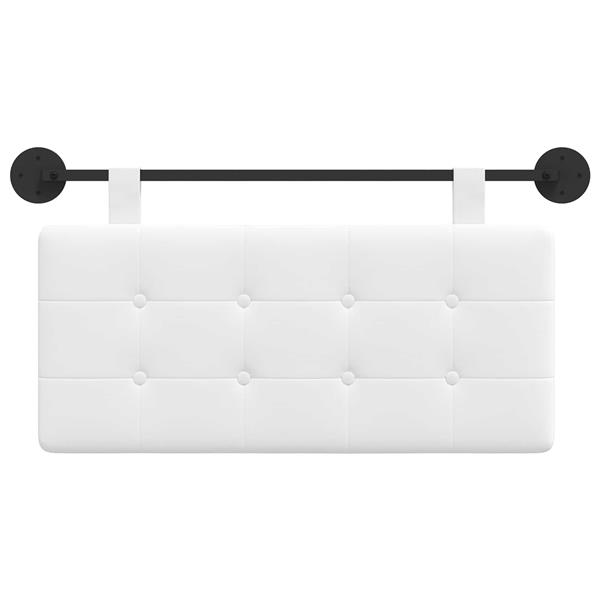 Grote foto vidaxl hangend hoofdeinde wandgemonteerd wit 100 x 55 x 5 cm stof antiek en kunst stoelen en banken